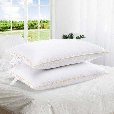 Cooling Luxury Gel Fiber Pillows with 100% Cotton Cover (Set of 2