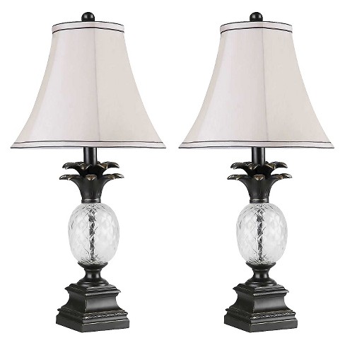 Set Of 2 Kailani Antique Pineapple Table Lamp Bronze Abbyson