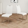 NicBex Modern Dining Chairs with Faux Leather Padded Seat,Armless Chairs with Chrome Metal Legs for Kitchen,Living Room - 2 of 4