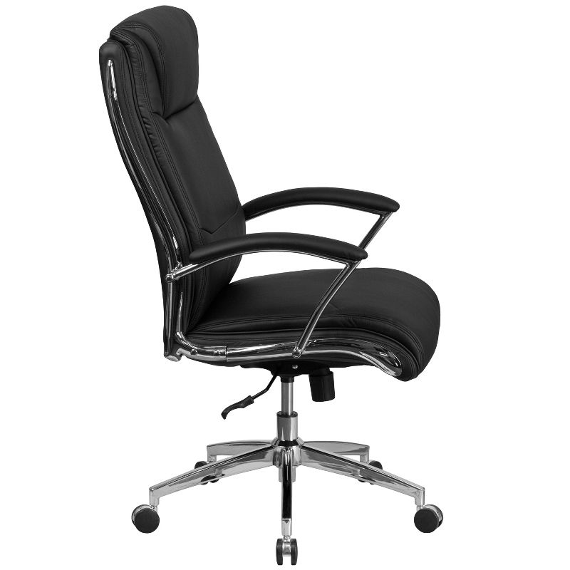 Flash Furniture High Back Designer Smooth Upholstered Executive Swivel Office Chair with Chrome Base and Arms, 4 of 7