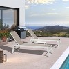 PURPLE LEAF Outdoor Chaise Lounge Set Adjustable Recliner with Side Table Aluminum Outdoor Lounger - 2 of 4