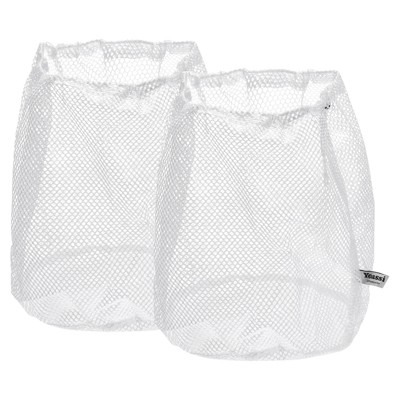 Unique Bargains Mesh Travel Durable Laundry Bags with Zipper for Delicate Clothing 2 Pcs