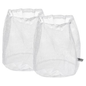 Unique Bargains Mesh Travel Durable Laundry Bags with Zipper for Delicate Clothing 2 Pcs - 1 of 4