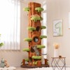 Tangkula 90.5" Tall Multifunctional Cat Tree w/ Private Condos Sisal Covered Scratching Panel - 2 of 4