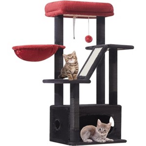 38.2-Inch Cat Tower for Indoor Cats,Suitable for Kittens with Luxurious cat condo with Adjustable Baskets - 1 of 4
