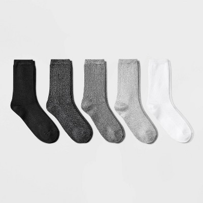 Women's 5pk Super Soft Textured Crew Socks - A New Day™ 4-10 : Target