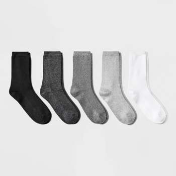 Women's 5pk Super Soft Textured Crew Socks - A New Day™ 4-10