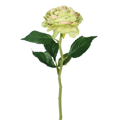Vickerman Artificial 6pk Rose Stem 13" Pink: Indoor Polyester Faux Floral Decor, No Battery Required