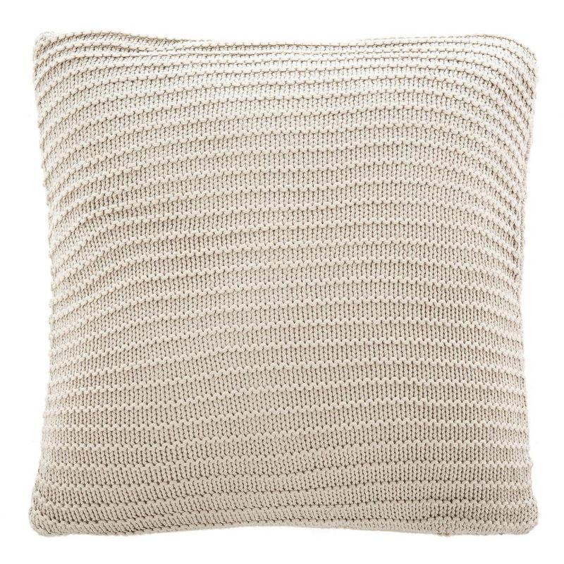 Bella Gigi Knit Pillow - Palewisper - 20" x 20" - Safavieh ., 1 of 4