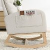 CAVINAS 27.6" Rocking Accent Chair with High Backrest and Side Pockets, Upholstered Lounge Arm Chair for Living Room - 3 of 4