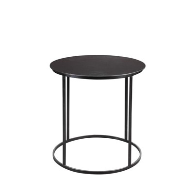 target black metal side table