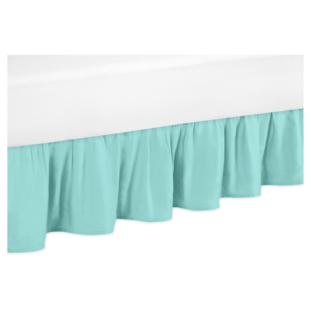 Photos - Bed Linen Queen Turquoise Ruffle Kids' Bed Skirt - Sweet Jojo Designs