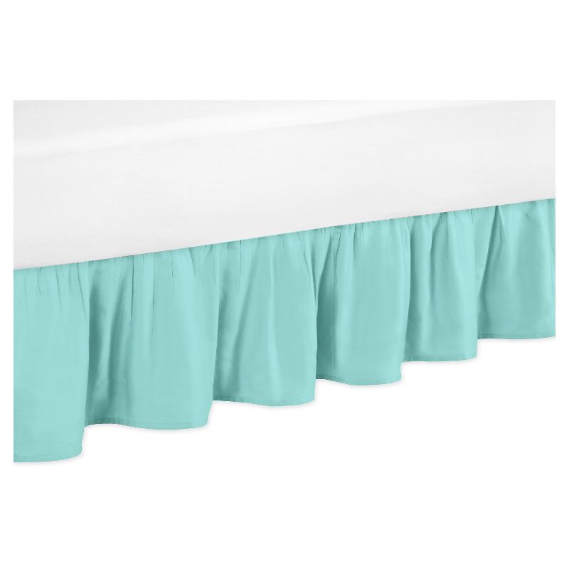 Queen Turquoise Ruffle Kids&#39; Bed Skirt - Sweet Jojo Designs, 1 of 4