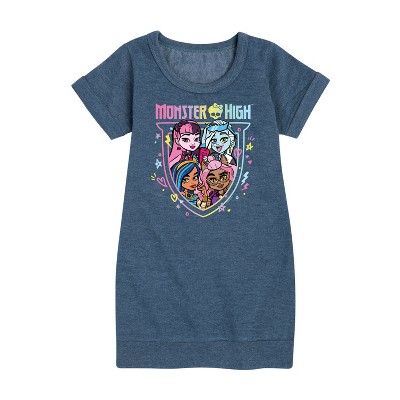 - Mattel - Class Crew In Attendance Graphic Short Sleeve Fleece Dress