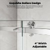 Acekool Frameless Sliding Shower Door, 8mm Easy clean Glass, Brushed - 3 of 4