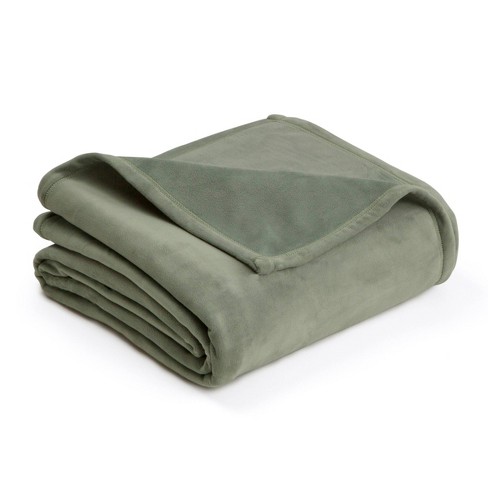 Sage green fleece outlet throw