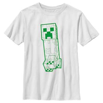 Boy's Minecraft Creeper Outline T-Shirt
