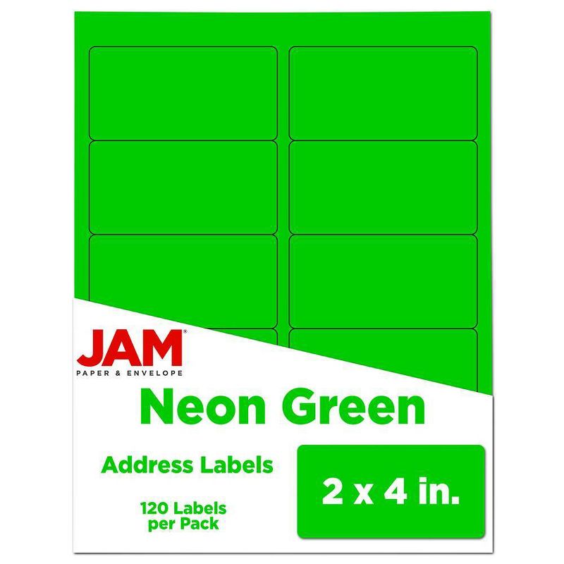 JAM Paper Mailing Labels 2" x 4" 120ct, 1 of 7
