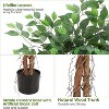Acekool Artificial Ficus Tree 4/5/6 FT Tall with Natural Wood Trunks, Adjustable Branches, and Stable Pot for Indoor & Outdoor Decor - 2 of 4