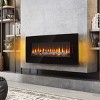 Syemin Indoor Fireplaces 48" Curved Front Wall Mounted Electric Fireplace Wall Mounted Electric Fireplace Stove, Black, 48"*5.1"*20.8" - 3 of 4