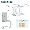 NicBex Dining Table Set for 4 Rectangular Transprant Tempered Glass Dining Table with 4 PU Chairs for Kitchen - 4 of 4