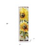 HomeRoots 36" Brown Green And Yellow Solid Wood Sunflowers Porch Sign - 3 of 4