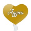 UC Davis Secondary Logo Heart Love Cupcake Picks Toppers Decoration Set of 6 - 2 of 4