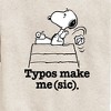 Boys' - Peanuts - Snoopy Typos Make Me Sic Graphic Long Sleeve Fleece Sweatshirt - 2 of 4