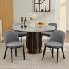 Upholstered Dining Chairs Set of 2, Modern Kitchen Chairs with Thick Cushions, Dining Room Chair with Wood Legs for Dining Room Kitchen Restaurant - 4 of 4