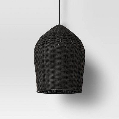 Rattan Dome Pendant Black - Threshold™