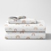 Sweet Jojo Designs Girl Kids Twin Sheet Set Boho Rainbow Pink Tan and Yellow 3pc - 2 of 4