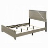 Royal Hampton Queen Bed, Panel Headboard with LED, Weathered Gray Wood, Modern Style - 3 of 4