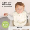 KeaBabies 3pk Presto Baby Bibs Waterproof with Food Catcher, Lightweight Toddler Bibs for Eating - 3 of 4
