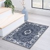 Classic Traditional Ornamental Floral Scroll Border Indoor Runner or Area Rug by Blue Nile Mills - 2 of 4
