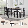 Aukfa 5-Piece Eco-Friendly Solid Wood Dining Set: Durable MDF Tabletop, Black Metal Frame & Ergonomic Chairs – Space-Saving Design, Easy Assembly - 3 of 4