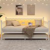 homfan Twin Daybed with Trundle, Metal Sofa Bed Frame with Pull Out Trundle for Living Room, Bedroom, Apartment and Small Spaces - 3 of 4