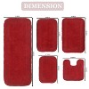 Radiant Bathroom Rugs Set, Washable Rug, Extra Soft and Absorbent bath Rug, Bath Mat Set, Bath Floor Mat Non-Slip, 5 Pcs Set with Contour, Red - 3 of 4