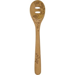 Talisman Designs Laser Etched Beechwood Slotted Spoon, Woodland Collection, Set of 1 - 1 of 4