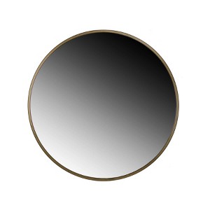 Adelina Gold Circular Wall Mirror - Brewster: Sleek 30-inch Metallic Accent, No Assembly Required - 1 of 2