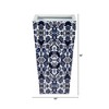 Nearly Natural 18-in Oriental Blue and White Classic Metal Planter - 2 of 2
