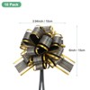 Unique Bargains Plastic Tree Stripes Gold Edge Large Satin Pull Bow 10 Count - image 2 of 4