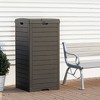 MAYEERTY 31 Gallon Large Capacity Outdoor Deck Box for Patio Furniture Cushions, Pillow with Wheels, Black - 4 of 4