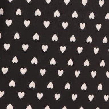 mini hearts - black