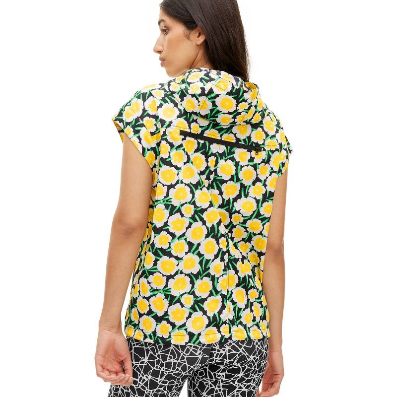 Women's Nylon Packable Yellow Poppy Short Sleeve Hooded Vest - DVF for Target, 2 of 12