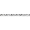 Black Bow Jewelry 4.3mm, 14k White Gold, Hollow Curb Link Chain Bracelet - 2 of 4
