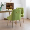 DYHOME Modern Dining Chairs Set of 2, Mid Century Dining Chairs with 5.12” Cushions, Velvet Upholstered Dining Chairs with Back Pull Rod - 2 of 4