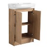 Bathroom Storage Cabinets, Freestanding Vanity with Round Single Ceramic Sink and Spacious Bottom Storage Area, Bathroom Cabinet with Soft Closing - 3 of 4
