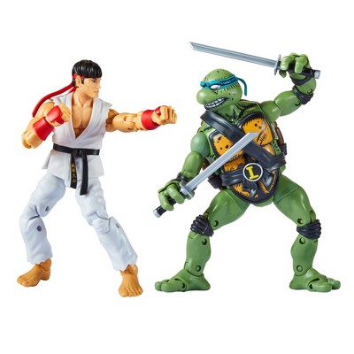 Teenage Mutant Ninja Turtles and Street Fighter Action Figures - Leo vs. Ryu