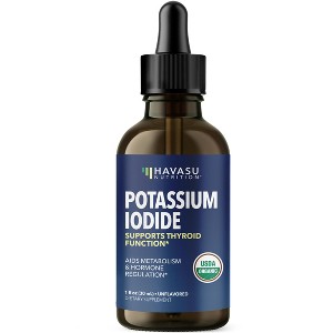 Potassium Iodide Liquid Drops, Thyroid, Metabolism & Immune Support, Unflavored, Havasu Nutrition, 1 Fl oz 30 mL - 1 of 4