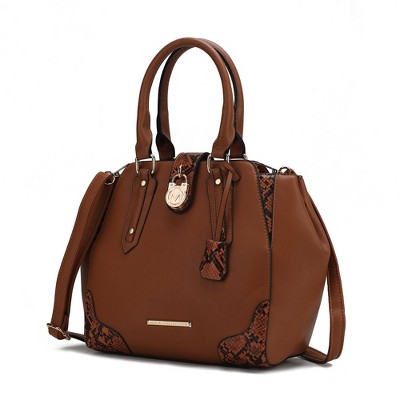 MKF Collection Lorena Snake embossed Vegan Leather Women’s Satchel Bag by Mia K